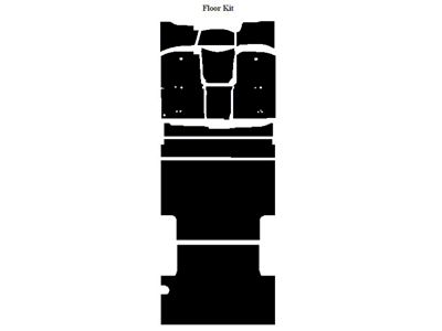 Chevy Insulation, QuietRide, AcoustiShield, Rear Floor Kit,Panel Delivery Truck, 1967-1972 (Panel Delivery)