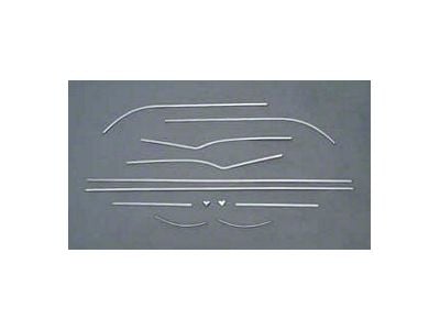 Chevy Interior Door & Side Panel Trim Set, Stainless Steel,2-Door Hardtop, Bel Air, 1955 (Bel Air Sports Coupe)