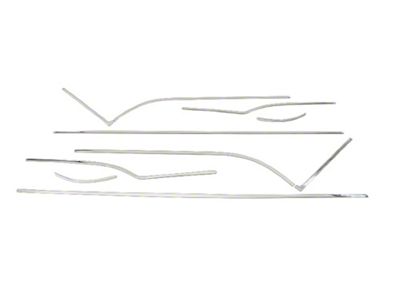 Chevy Interior Door & Side Panel Trim Set, Stainless Steel,2-Door Hardtop, Bel Air, 1957 (Bel Air Sports Coupe)