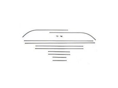 Chevy Interior Door & Side Panel Trim Set, Stainless Steel,2-Door Sedan, Bel Air, 1955 (Bel Air Sedan, Two-Door)