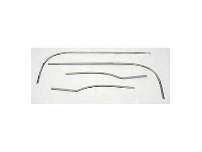 Chevy Interior Door & Side Panel Trim Set, Stainless Steel,2-Door Sedan, Bel Air, 1957 (Bel Air Sedan, Two-Door)