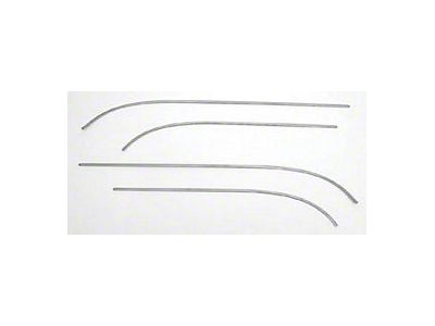 Chevy Interior Door & Side Panel Trim Set, Stainless Steel,2-Door Sedan, Delray, 1957