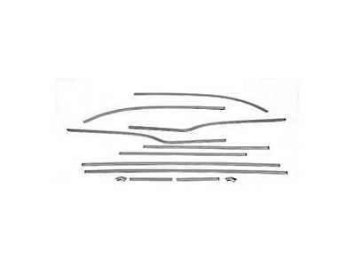 Chevy Interior Door & Side Panel Trim Set, Stainless Steel,4-Door Hardtop, Bel Air, 1957 (Bel Air, 4-Door Sports Sedan)