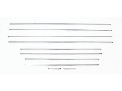 Chevy Interior Door & Side Panel Trim Set, Stainless Steel,4-Door Sedan, Bel Air, 1956 (Bel Air Sedan, Four-Door)