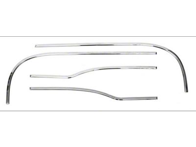 Chevy Interior Door & Side Panel Trim Set, Stainless Steel,4-Door Sedan, Bel Air, 1957 (Bel Air Sedan, Four-Door)