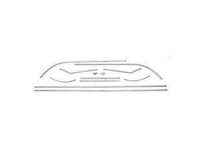 Chevy Interior Door & Side Panel Trim Set, Stainless Steel,Convertible, 1955 (Bel Air Convertible)