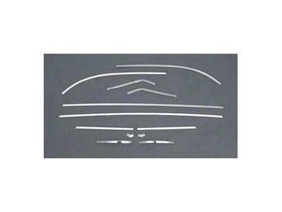 Chevy Interior Door & Side Panel Trim Set, Stainless Steel,Convertible, 1957 (Bel Air Convertible)