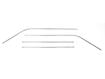 Chevy Interior Door & Side Panel Trim Set, Stainless Steel,Delray 2-Door Sedan, 1955