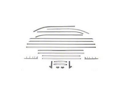 Chevy Interior Door & Side Panel Trim Set, Stainless Steel,Nomad, 1955 (Nomad, All Models)