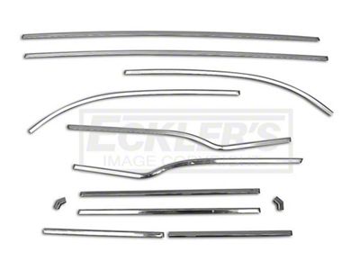 Chevy Interior Door & Side Panel Trim Set, Stainless Steel,Nomad, 1957 (Nomad, All Models)