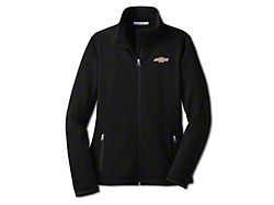 Chevy Jacket, Ladies, Zippered Pique Fleece, Black