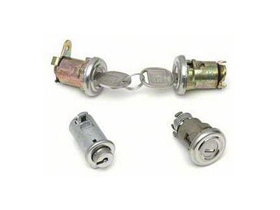 Chevy Lock Set, With Late Style Keys, 1956 Hardtop Or Convertible & 1957 4-Door Hardtop (Bel Air Convertible)