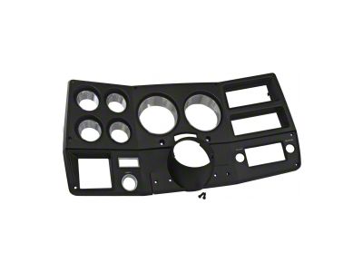 Chevy Or GMC Truck Dash Bezel, Black With Chrome Details, Without AC, 1975-1977