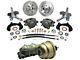 Chevy Power Front Disc Brake Kit, With Ford Bolt Pattern, Drilled & Slotted Rotors, For Mustang II, 1949-1954