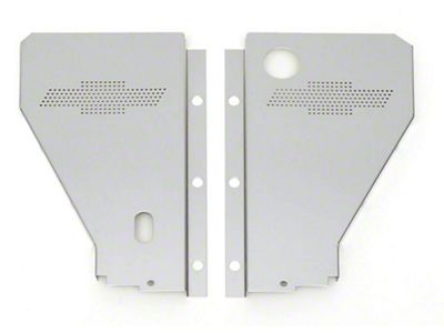 OPR Chevy Radiator Filler Panels, For CCI Tubular Core Support & Cross-Flow Radiator, Stainless Steel, With Bowtie, 1955