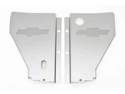 OPR Chevy Radiator Filler Panels, For CCI Tubular Core Support & Cross-Flow Radiator, Stainless Steel, With Bowtie, 1956