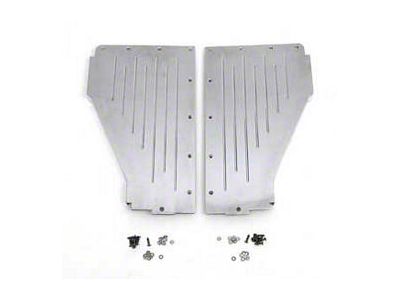 Chevy Radiator Filler Panels, Ribbed, Polished Billet Aluminum, 1955-1956