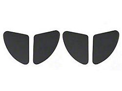 Rear Bumper End Insert Decals; Matte Black (1957 150, 210, Bel Air, Nomad)