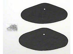 Chevy Rear Bumper End Dust Shields, 1956