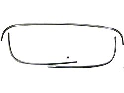 Chevy Rear Glass Set, Stainless Steel, Restored, Sedan, 1955-1957