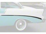 Chevy Rear Quarter Panel Molding, Bel Air, Left, For 2-Door, Show Quality, 1956