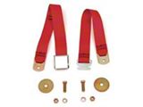 Chevy Seat Belt, Rear, Bright Red, 1955-1957