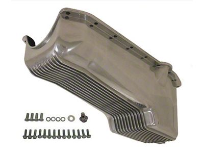 Chevy Small Block Aluminum Stock Capacity Oil Pan, Retro Finned