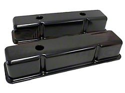 Chevy Small Block Valve Covers, Tall Style, Black, 1958-1986