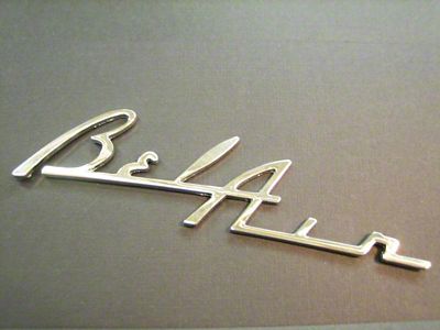 Chevy Speaker Script Emblem, Bel Air, Chrome, 1955-1956