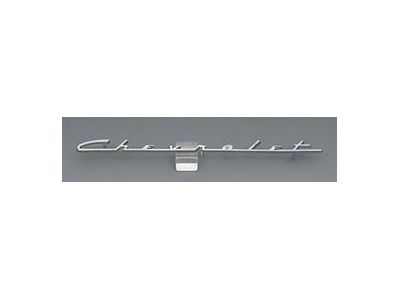 Chevy Speaker Script Emblem, With Chevrolet Word, 150, 120,1955-1956