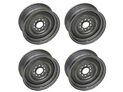 Chevy Steel Wheel Set, 14'' X 6'', For Disc Or Drum Brakes, 1955-1957