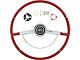 Steering Wheel with Chrome Horn Ring, Horn Cap, Mounting Kit; Red (1964 Impala)