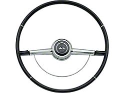 Steering Wheel with Horn Ring; Black; 16-Inch (1964 Impala)