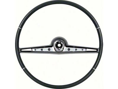 Steering Wheel with Horn Ring; Black; 17-Inch (1962 Impala)