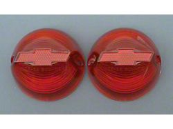 Chevy Taillight Lenses, Red, 1956