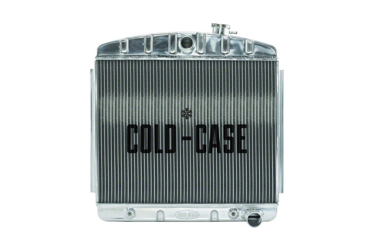 Ecklers Chevy Tri Five Cold Case Performance Polished Aluminum Radiator Big Row Cylinder