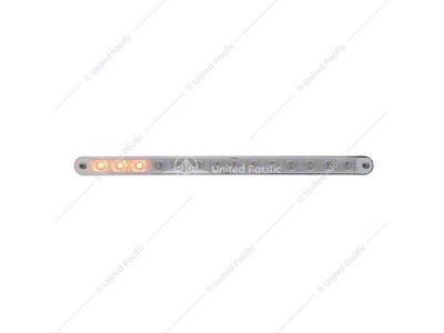 12-Inch 14-LED Sequential Light Bar with Bezel; Amber LED/Clear Lens (Universal; Some Adaptation May Be Required)