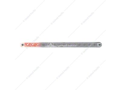 12-Inch 14-LED Sequential Light Bar with Bezel; Red LED/Clear Lens (Universal; Some Adaptation May Be Required)