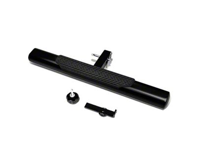 2-Inch Receiver Hitch Oval Step; Black (Universal; Some Adaptation May Be Required)