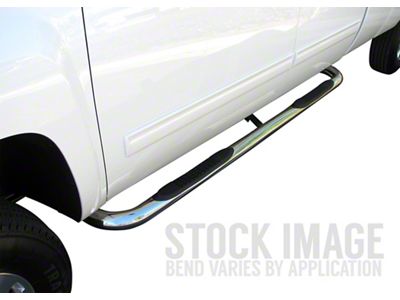 3-Inch Round Side Step Bars; Stainless Steel (88-98 C1500, C2500, C3500, K1500, K2500, K3500 Extended Cab)