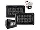 4x6 LED Headlights; Black Housing; Clear Lens (73-87 Blazer, C10, C15, Jimmy, K10, K15, K20)