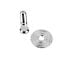 7/16-Inch-14 GM Door Striker Bolt Kit; Aluminum Striker Plate Style 1; Machined Finish (88-00 C1500, C2500, C3500, K1500, K2500, K3500)