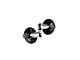 7/16-Inch-14 GM Door Striker Bolt Kit; Aluminum Striker Plate Style 2; Black Anodized (88-00 C1500, C2500, C3500, K1500, K2500, K3500)