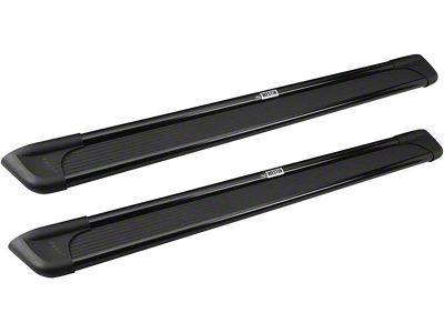 79-Inch Sure-Grip Running Boards; Black Aluminum (88-98 C1500/C2500/C3500/K1500/K2500/K3500 Extended Cab)