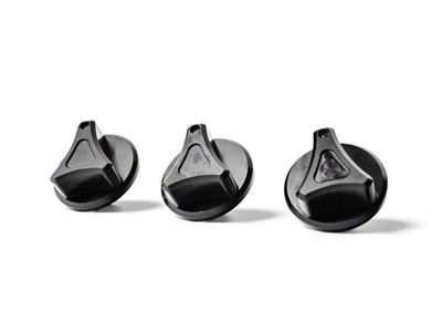 Billet Climate Control Knobs; Black Anodized (95-99 C1500, C2500, C3500, K1500, K2500, K3500)