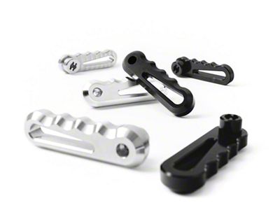 Billet Seat Levers; Set of 3; Black Anodized (95-99 C1500, C2500, C3500, K1500, K2500, K3500)