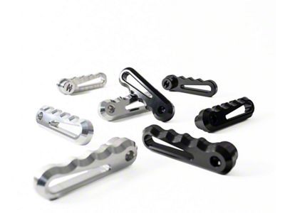 Billet Seat Levers; Set of 4; Black Anodized (95-99 C1500, C2500, C3500, K1500, K2500, K3500)