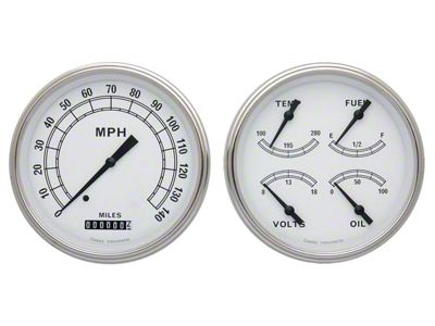 Classic Instruments Chevy Truck Classic Instruments Classic White Series CustomGauge Package, 1947-1953