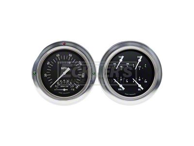 Classic Instruments Chevy Truck Classic Instruments Hot Rod Series SpeedTachular Analog Gauge Kit, Five Inch, Black Face With White Pointers, 1954-1955 First Series