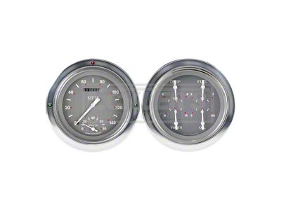 Classic Instruments Chevy Truck Classic Instruments SG Series Analog Gauge Kit,Five Inch, Gray Face With White Pointers, 1954-1955